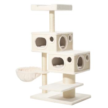 Katzenkratzbaum Binka [152 cm] von Nobby, cream-farben, mit vielen Liegeflächen